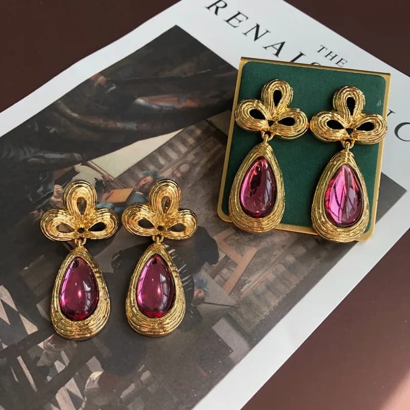 Farah Antique Teardrop Earrings