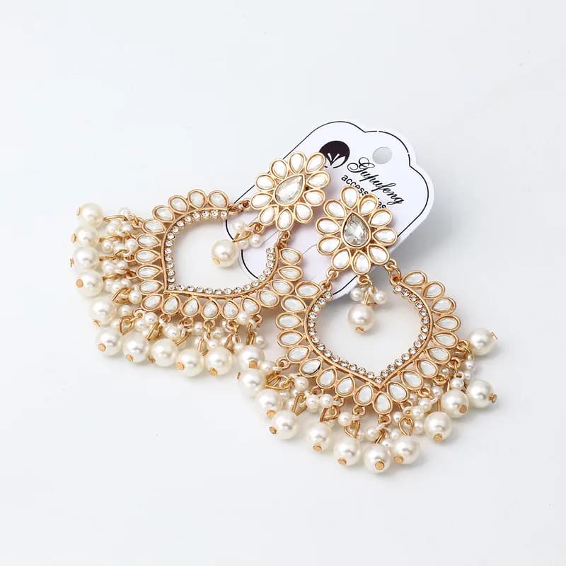 Noor Chandbali Pearl Earrings