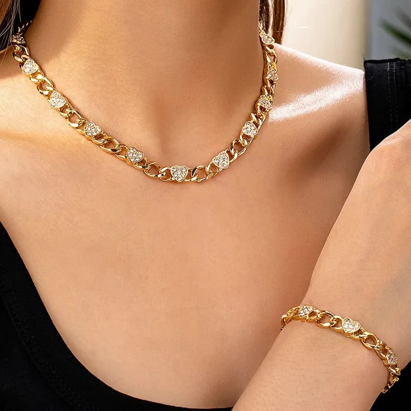 Gianna Heart Chain Set