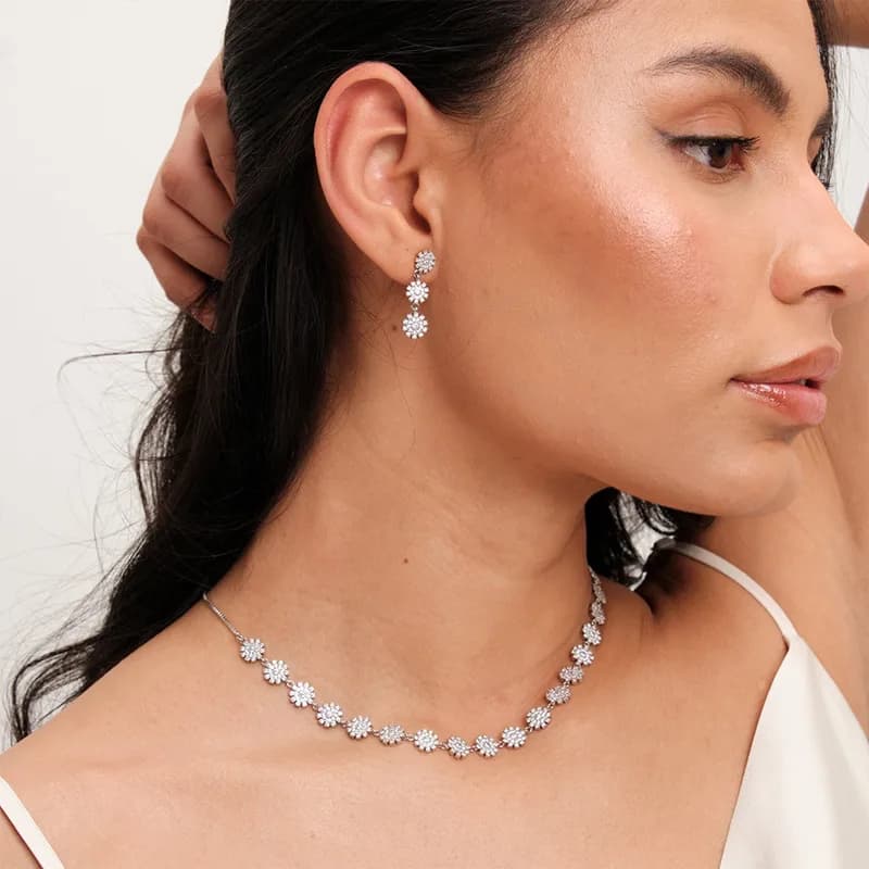 Tara Silver Daisy Set