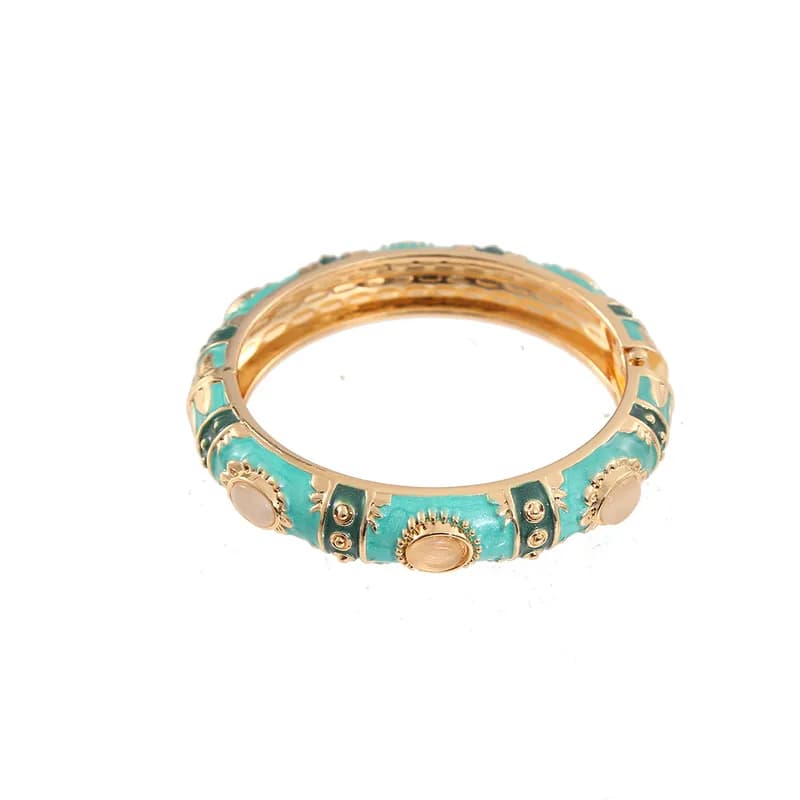Meera Turquoise Enamel Bangle